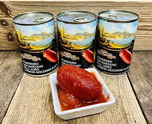 3 boîtes de tomates pelées Pomodori San Marzano D.O.P dell'Agro Sarnese-Nocerino entières tomates pelées 400 g