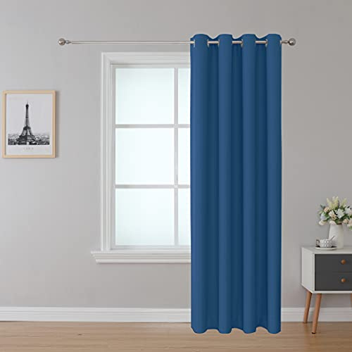 Upcortinassi Verdunkelungsvorhänge, feuerhemmend, für Fenster, 1 Teil, 132 x 274 cm, Ozeanblau