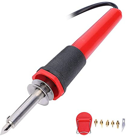 Set di Saldatori Elettrici 40 W Kit per Bruciare il Legno Pirografia per Incisione Penna per Pirografia Intagliata(AC230V EU Plug)