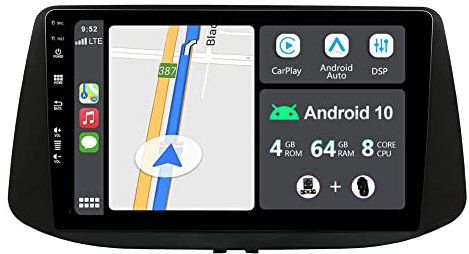 JOYX Android 10 Autoradio Passt für Hyundai i30 (2017-2018) - [4G+64G] - Eingebaut DSP/Carplay/Android Auto - LED Rückfahrkamera MIC KOSTENLOS - 9 Zoll - Mit Lenkradsteuerung 4G WiFi Bluetooth DAB