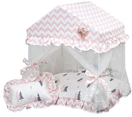 Hundebett Hundekorb Katzenbett Hundekörbchen Luxus Hundehütte Prinzessin Zelt Zwinger Nestmatte Haustier Hundehütte Katzenbett Für Kleine Mittelgroße Hunde Haustierbett Hundesofa Teddyhaus Haustierbet