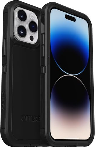 OtterBox Defender XT Hülle für iPhone 14 Pro Max mit MagSafe, stoßfest, Ultra-robust, schützende Hülle, 5X getestet nach Militärstandard, Schwarz, Keine Einzelhandelsverpackung