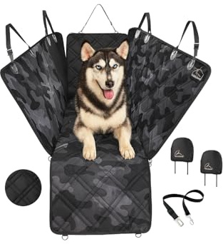 Meadowlark Dog Car Seat Cover, X-Large Heavy Duty Dog Seat Cover for Back Seat, Extra Padded Non-Slip Dog Hammock, Water-Resistant Back Seat Protector for Cars Trucks and SUVs (60” W x 64 L)