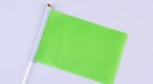 NATOU 14 x 21 cm kleine Flaggen winken rot, gelb, blau, grün, rosa Farbe, schwimmende Flagge, Reine Farbflaggen, Morgengymnastik-Flagge