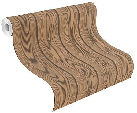 Rasch Tapete 499520 - Vliestapete in Braun mit Holzoptik, Eiche, Holz-Maserung, Holz, Leisten, Struktur