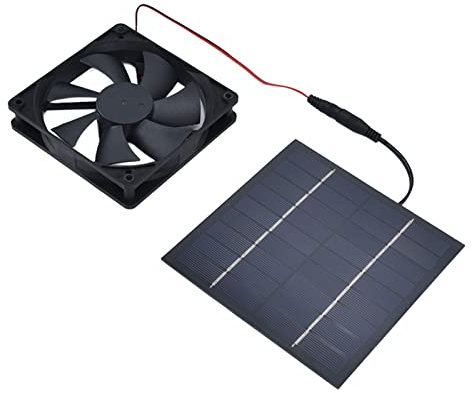 Ventilador de Escape con Energía Solar 12V 10W Kit de Ventilador de Panel Solar Ventiladores Duales Kit de Ventilador de Panel Solar a Prueba de Agua