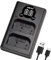 DSTE BLX-1 Battery USB Dual Quick Charger with LCD Display Compatible for Olympus OM-1 OM1 Camera