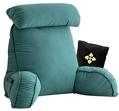 CCTSA Ergonomisches Bett Kissen Rückenkissen,Extragroßes Lesekissen mit Armlehnen und Abnehmbarem Nacken,Lesekissen für Bett und Sofa,Bettruhekissen zum Spielen,Lesen,Fernsehen,75cm x 40cm x 58cm