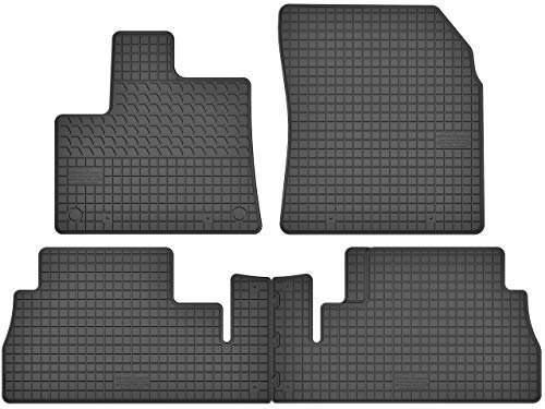 Maßgefertigte Auto Gummimatten, kompatibel mit Citroen Berlingo III Multispace von 2018 bis Jetzt - 4 teilige Gummifußmatten Set, Geruchlos & Abriebfest, Hochwertige Fußmatte Auto Accessoires