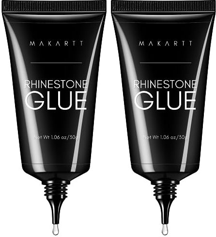 Makartt Rhinestone Glue, 30g*2, 3D Nail Gel Sculpting Gel, Super Adhesive Nail Charms Nail Gems Nail Art for Rhinestones Crystal Stones Jewels Diamonds
