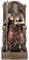 Veronese Design Miniatur-Skulptur Zeus sitzend auf Thron mit Thunderbolt, Kunstharz, bemalt, Bronze-Finish, 9,5 cm