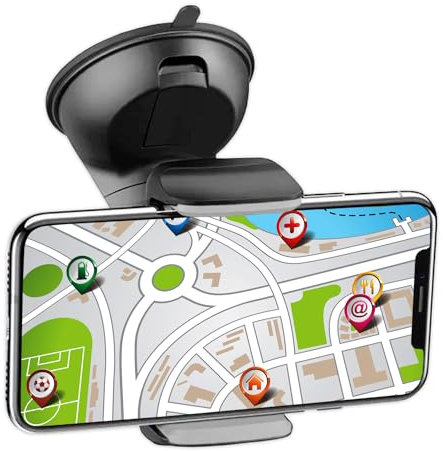Porta cellulare auto cruscotto forte ventosa per cruscotto e parabrezza Universale adatto per smartphone fino a 7,5 Rotazione 360° installazione semplice sicura e regolabile