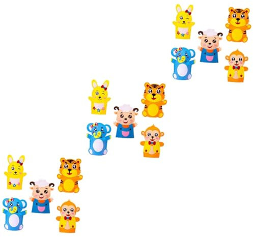 SAFIGLE 15 Sätze Handpuppe selber Machen Kinderspielzeug Materialien für Handpuppen Nähen von Stoffen Spielzeuge Bastelset selber Machen handpuppen DIY Material Handbuch einstellen Socke