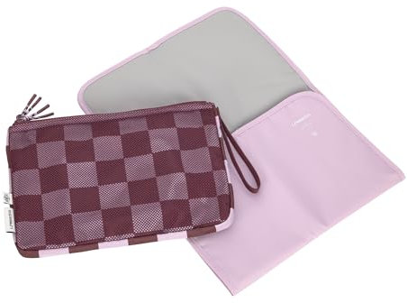 LÄSSIG Baby Windeltasche mit Wickelunterlage für unterwegs/Casual Changing Organizer deep red/lavender