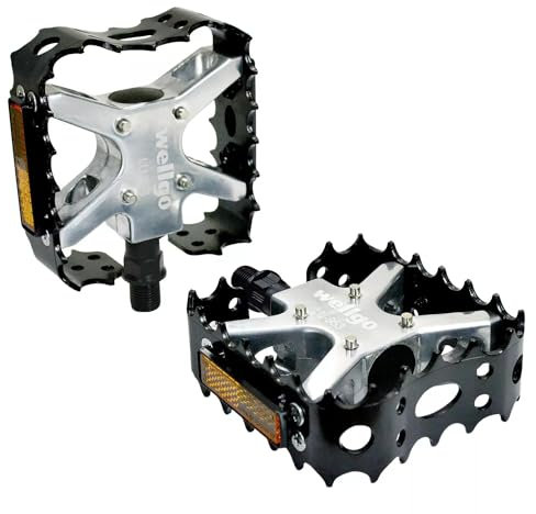 Wellgo Old School BMX MTB Bear Trap 1/2 Zoll Fahrrad Pedals, Schwarz, WE3038