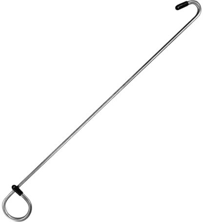 Poignée pour panier de skimmer de piscine, poignée pour panier de skimmer, poignée de panier de skimmer en acier inoxydable avec poignée allongée | Crochet de levage de couvercle pour râteaux de