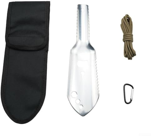 Compact Poop Shovel Trowel, Lightweight and, Perfect for Camping and Backpacking (Silver)