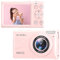 Digital Camera,4K 64MP Kids Cameras for Photography,18X Zoom Auto Focus Point and Shoot Camera with 32G TF Card,Gift for Students Teens-Pink