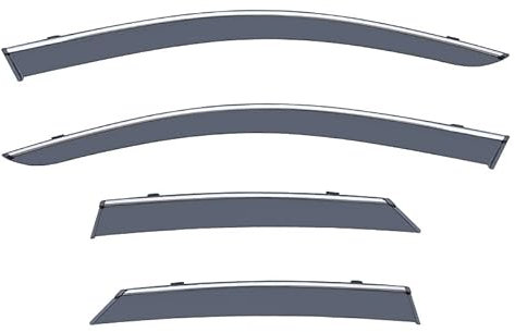 SMLZR Auto Windabweiser für Audi A4 B7 2000-2008,Getönt Set 4-Teilig Regenabweiser Windabweiser Set Aerodynamisch Verringerung von Lärm und Lufttu Langlebig & Robust Autozubehör