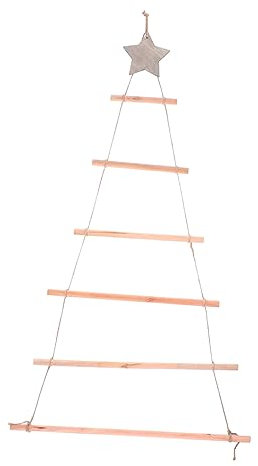 PRETYZOOM Weihnachtsdekorationen Wohnkultur Zweig Weihnachtsbaum Wanddekorationen Weihnachtshängedekorationen Holzmaterialien Baumleiter Ornament