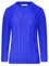 Ladies Women’s New Chunky Diamond Cable Knitted Long Sleeve Sweater Pull Over Jumper Top Cable Knit Warm Sweater Formal Casual Crew Neck Pullover (UK, Numeric, 8, 10, Regular, Regular, Royal Blue)