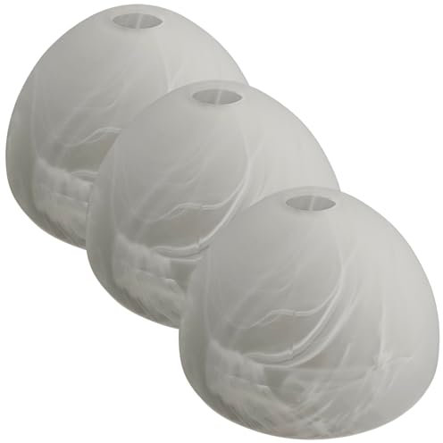 3 Stück Lampenschirm für Tischlampe Lampenschirm Stehlampe Lampenschirm E14 Lamp Shade Lampenschirm 17 cm Durchmesser Glas Lampenschirm für Hängelampe Glas Ersatz (3x Prestige Lampenschirm)