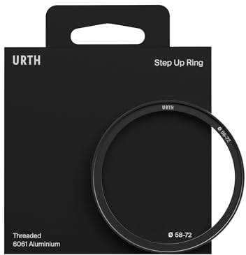 Urth 58-72 mm Step-Up-Ring Objektivadapter | Ermöglicht die Nutzung von 72 mm Gewindefiltern an 58 mm Objektiven