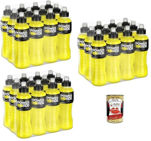 Italian Gourmet Bundle Zitronen-Sportgetränk 36x 500ml + Italian Gourmet Polpa Gratis – Citrus Erfrischungsgetränk mit Sport Cap, Vorratspack 18L, ideal für Sport, Training & Alltag