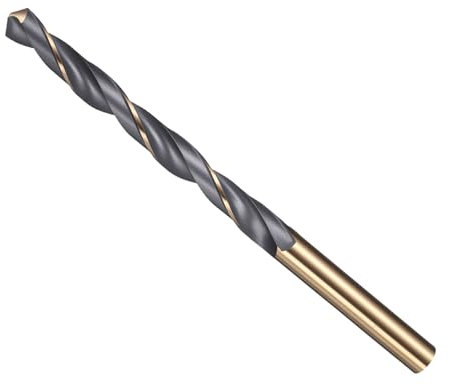 CoCud Drill Bit, 7mm Cutting Diameter, 4341 HSS Jobber Bits Gold and Black 118° Cutting Angle - (Applications: for Drilling Plastic Wood Soft Metal), 1-Pieces