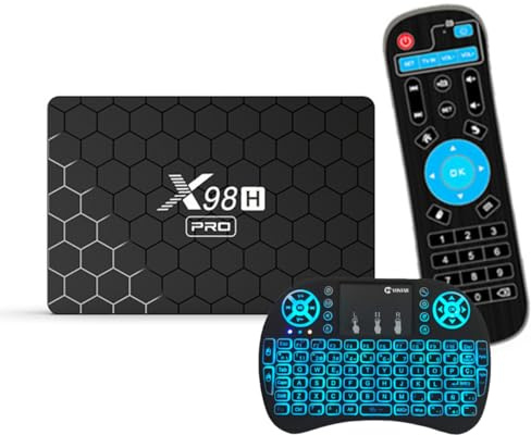 Android TV Box 12.0, X98h Pro X98h Pro RK3528 Quad Core 64 bits, Compatible con WiFi 6 De Doble Banda Y Bluetooth 5.0 4K/6K/8K Ultra HD Smart TV Box,2gb+16gb