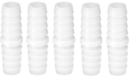 Confezione da 5 raccordi in plastica per tubi, 10 mm x 10 mm