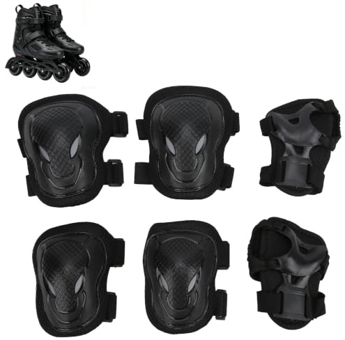 Rodilleras Ajustables Unisex para Adultos, Coderas, muñequeras, Juego de Almohadillas Protectoras para monopatín, Ciclismo