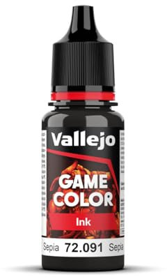 Vallejo Jeu d'encre 17 ml peinture acrylique – Parent Inky Sepia