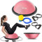 Hop-Sport Balance Ball HS-L058B Balancetrainer Gymnastikball mit Expander & Pumpe für Fitness, Stabilitäts-Training Ø 63,5 cm (hellrosa)