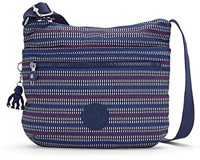 Kipling Damen Arto Umhängetasche, Blauer Geo-Aufdruck