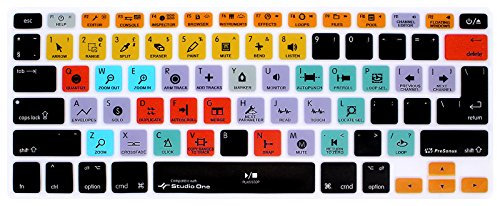 MMDW Studio One Shortcuts Keyboard Skin Hot Keys Keyboard Cover for MacBook Pro 13 15 17(with or w/out Retina Display) Silicone Skin for MacBook Old Air 13, European/USA Keyboard Layout