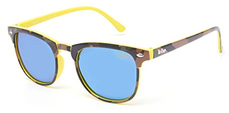 Lee Cooper Lunettes de soleil polarisées pour enfants Verres miroir bleu (LCK105C01), Jaune