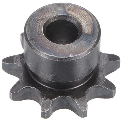 sourcing map 9 Dientes Piñón Tipo B Sencillo Hilo 3/8 Paso, 8mm Paso A3 Carbón Acero para ISO 06B