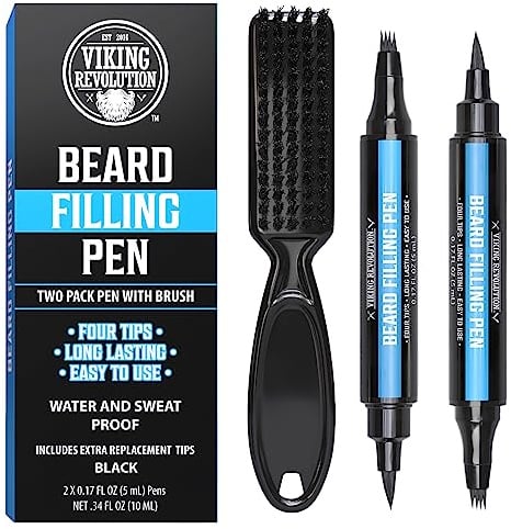 Viking Revolution Beard Pencil Filler Pen - Black - 2 Pack