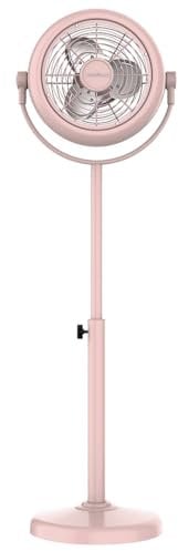 Cecotec Ventilador de Pie Retro EnergySilence 250 ClassicStyle Pink. 25W, Diámetro de 10, 3 Aspas Aerodinámicas, Inclinación Ajustable, 2 Velocidades, Diseño Elegante Color Rosa