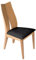 treesure Exklusiver Esszimmerstuhl aus Eiche mit Kunstlederbezug - Elegantes Design, ergonomisch geformt - Perfekt für Küche, Esszimmer, Büro oder Wohnzimmer (Eiche, Schwarz)