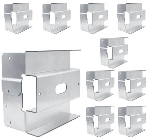 lifgarfe 10Pcs 4x4 Post Base Anchor Concrete Deck Post Bracket Fit for Deck,Patio Or Pergola