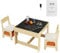 VEVOR Kindersitzgruppe Kindertisch, 2 Kinderstühle 1 Tisch Kindersitzgruppe aus P2-Grad MDF, Kindertisch-Set Stabile Kindermöbel mit doppelseitiger Tischplatte & Aufbewahrungsbox Kindermöbelset