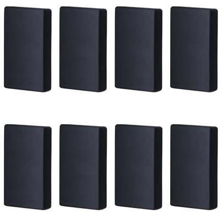Magnetische Duschvorhanggewichte, mit Gummi überzogene, strapazierfähige Gewichte, verhindern, DASS der Vorhangeinsatz herumweht, Schwarz, 4 Paar (8 Stück)