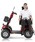 ZVGREEN-Mobilitätsroller mit 4 Rädern-Seniorenmobil-Kapitänssitz-Max. 15km/h-geräumiger Stauraum-Kapitänssitz-Elektromagnetische Bremse (DJD2D ROT-15)