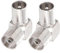 HiAoey 2 Pack 2cm Coaxial RF Connector TV Antenna Cables, Satellite Coaxial Cables Adapter