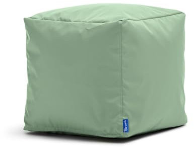 Bruni Sitzwürfel Cubo in Minzgrün – 40x40x40 cm Sitzhocker aus Deutschland, Indoor- & Outdoor-Sitzcube, Fußhocker und Bodenkissen