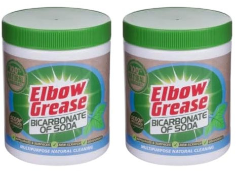 Elbow Grease Bicarbonate of Soda Natural Household Cleaner 500g - All-Purpose, Eco-Friendly, Chemical-Free, Versatile Surface Scrub, Deodorizer, and Stain Remover
