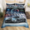 Loussiesd Sportwagen Bettwäsche Set 135x200cm Kinder Jungen Race Sports Auto Bettbezug Set Extremsports Automobile Modern Rennen Bettwäsche Mikrofaser