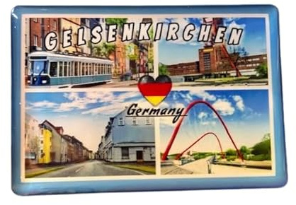 Gelsenkirchen, Gelsenkirchen Souvenir, Deutschland Kühlschrankmagnet, Reiseandenken aus Gelsenkirchen, Geschenke für Gelsenkirchen Reisende, Deutschland Souvenir, Nordrhein Westfalen Souvenir.
